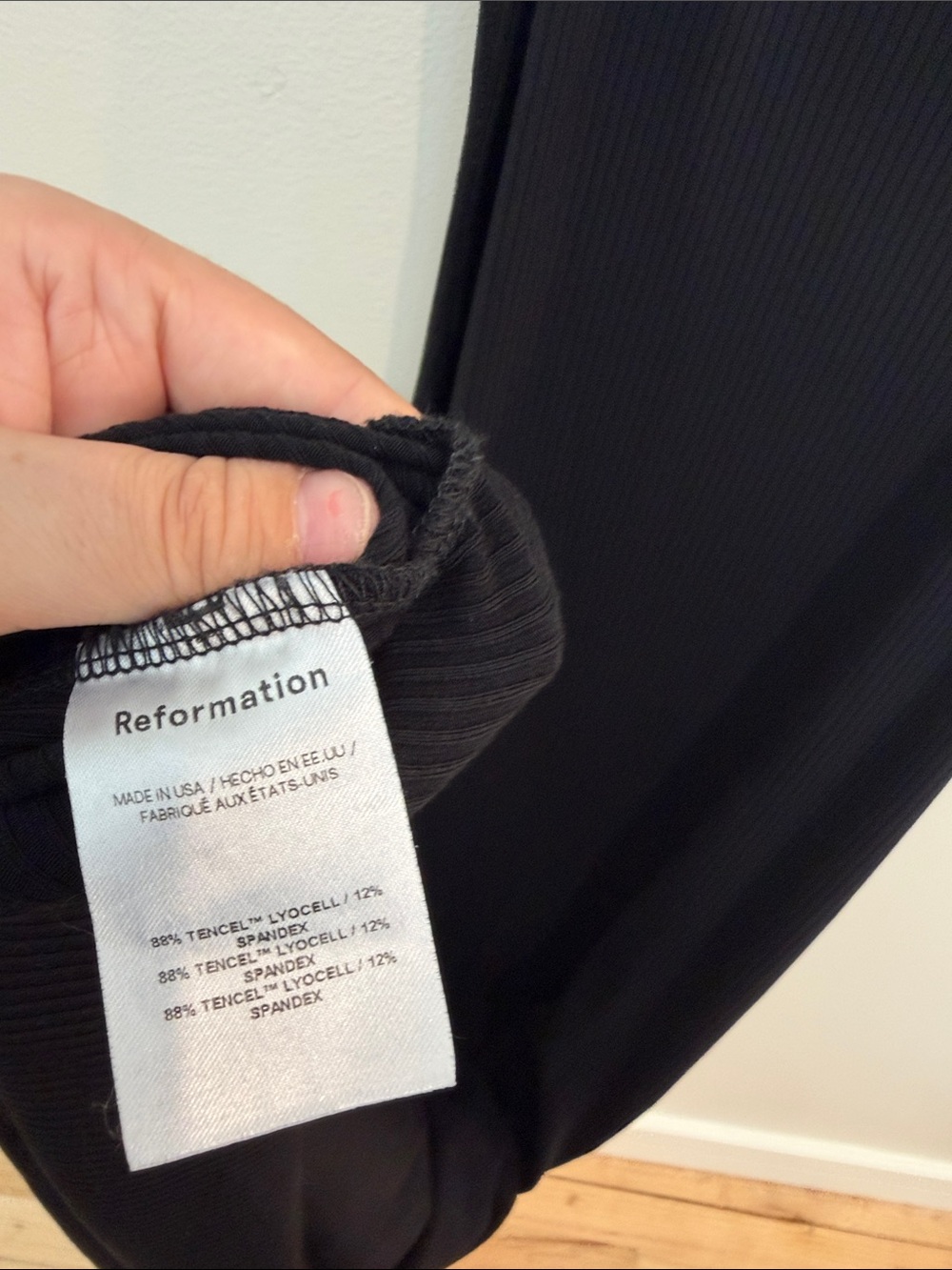 Reformation Classic Black Maxi Slip Dress with Spaghetti Straps - Picture 4 of 4
